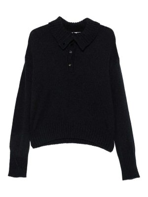 ROBERTO COLLINA: Pull col rond - Pull Col Rond - Bleu