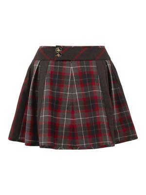 VIVIENNE WESTWOOD: Knee length skirts & Midi - Nightwatch Tartan Bell Mini Skirt