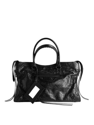 BALENCIAGA: cross body bags - The City Bag Large In Arena Lambskin