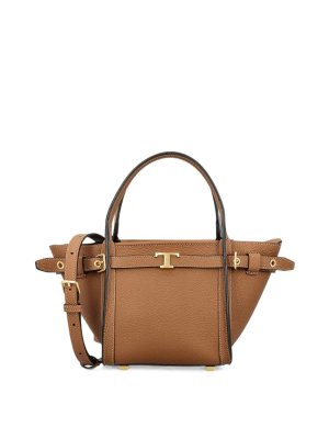 TOD'S: totes bags - T Signature Mini Leather Shopping Bag