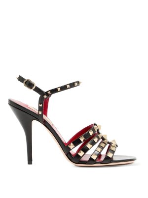VALENTINO GARAVANI: sandals - Rockstud 100mm Kid Leather Sandal