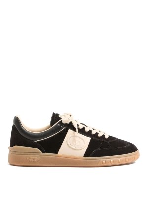 VALENTINO GARAVANI: sneakers - Sneakers Upvillage in pelle spaccata e nappa