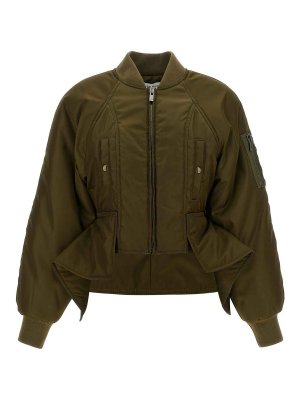 Balmain: Bomberjacken - Bomberjacke - Grün