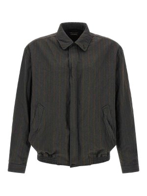 COMME DES GARÇONS HOMMES PLUS: giacche bomber - Giacca a righe sottili