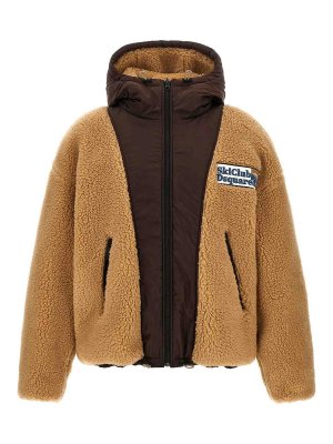 DSQUARED2: Pellicce e montoni - Giacca reversibile Teddy con patch logo