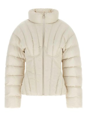 ELISABETTA FRANCHI: padded jackets - Exhausted Quilted Down Jacket