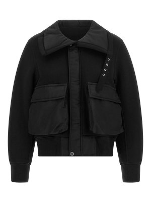 Sacai: giacche casual - Giacca in tessuto effetto spugna
