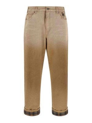 GOLDEN GOOSE: casual trousers - Journey Russell Trousers With Check Lapels