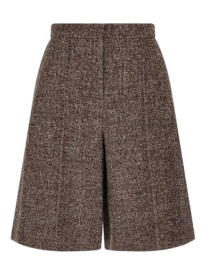 AGNONA: トラウザーショーツ - ショートパンツ - ブラウン
