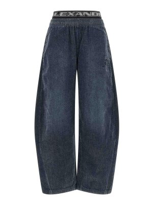 ALEXANDER WANG: ストレートジーンズ - ストレートジーンズ - 黒