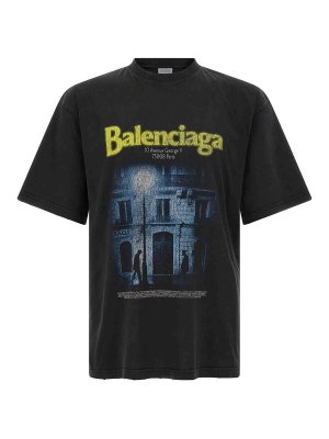 BALENCIAGA: Camisetas - Camiseta - Negro