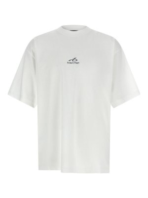 BALENCIAGA: Camisetas - Camiseta - Blanco