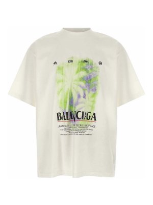BALENCIAGA: Camisetas - Camiseta - Blanco