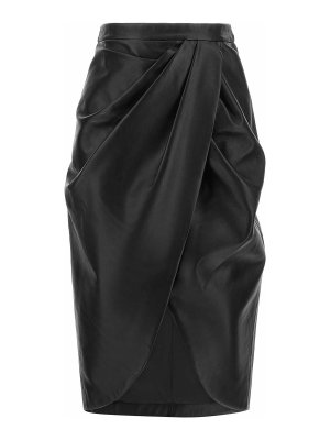 Balmain: Jupes en cuir - Jupe En Cuir - Noir