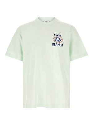 CASABLANCA: t-shirts - Flocked  Print T-Shirt