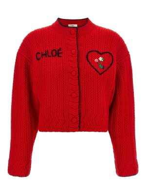 CHLOE': cardigan - Cardigan ricamato