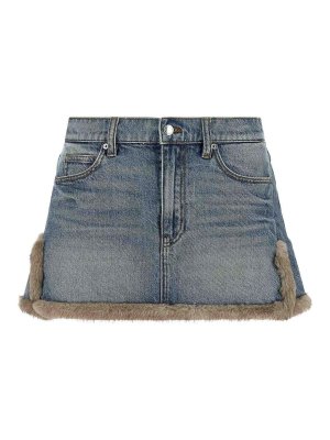 ALEXANDER WANG: Mini jupes - Mini Jupe - Bleu