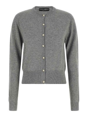 DOLCE & GABBANA: cardigan - Cardigan con bottoni con logo