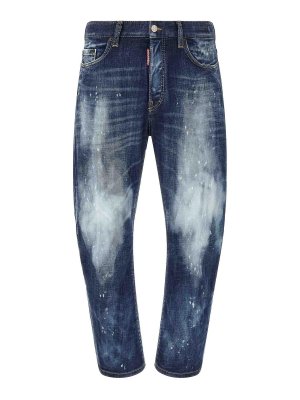 DSQUARED2: straight leg jeans - Bro Jeans With  Details