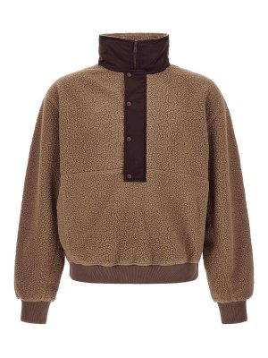 ENTIRE STUDIOS: Sweatshirts & Sweaters - System Half Zip Fleece  Fleece Sweatshirt