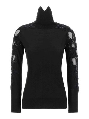 ERMANNO SCERVINO: Rollkragenpullover  und Polo-Ausschnitt - Rollkragenpullover - Schwarz