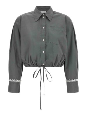 GANNI: camicie - Camicia corta con pizzo