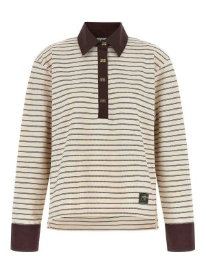 GANNI: Poloshirts - Poloshirt - Braun