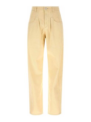 ISABEL MARANT: ストレートジーンズ - ストレートジーンズ - ベージュ