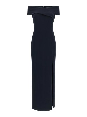 LAUREN RALPH LAUREN: maxi dresses - Long Dress With Crossed Neckline