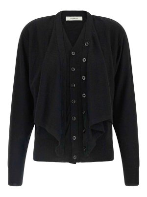 LEMAIRE: Cardigans - Cardigan - Noir