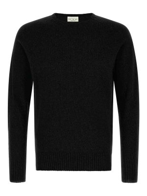 MA'RY'YA: maglia collo rotondo - Maglione girocollo con spacchi