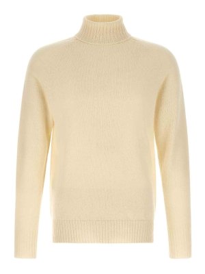 MA'RY'YA: Turtlenecks & Polo necks - High Neck Sweater With Slits