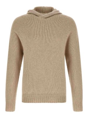 MA'RY'YA: Suéteres con cuello pico - Suéter Cuello Redondo - Beis