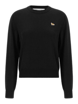 MAISON KITSUNÉ: Pull col rond - Pull Col Rond - Noir