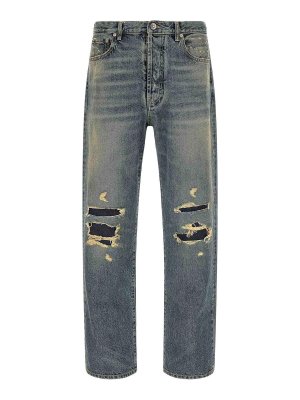 Maison Margiela: jeans dritti, a sigaretta - Jeans strappati