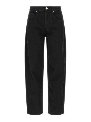 Isabel Marant Etoile: ストレートジーンズ - ストレートジーンズ - 黒