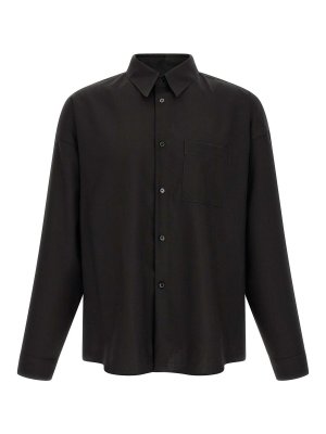 Marni: camicie - Camicia di lana con taschino
