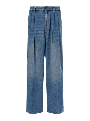 Marni: straight leg jeans - Double Pleated Jeans