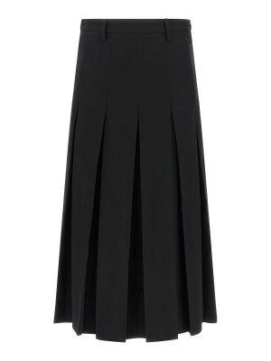 MM6 MAISON MARGIELA: gonne al ginocchio  e longuette - Gonna plissettata sovrapposta