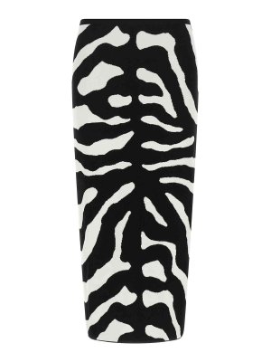 MOSCHINO: Knee length skirts & Midi - Zebra Intarsia Skirt