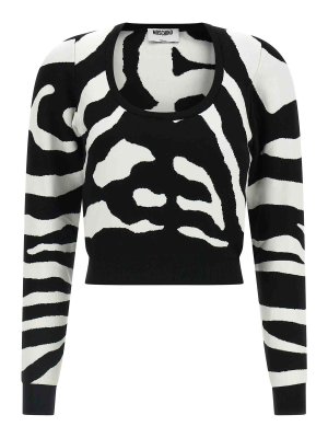 MOSCHINO: Pull col rond - Pull Col Rond - Noir