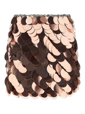 RABANNE: mini skirts - Sparkle Discs Skirt