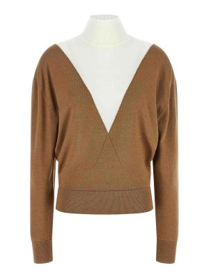 RABANNE: Strickpullover mit Rundhalsausschnitt - Rundhalspullover - Beige