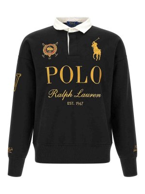 POLO RALPH LAUREN: Sudaderas y suéteres - Sudadera - Negro