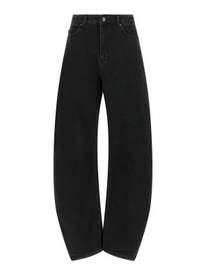 ROTATE Birger Christensen: ストレートジーンズ - ストレートジーンズ - 黒