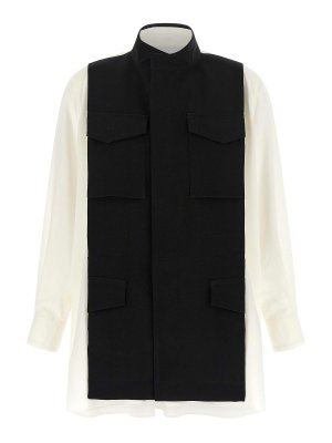 Sacai: shirts - Hybrid Shirt With Front Panel Model