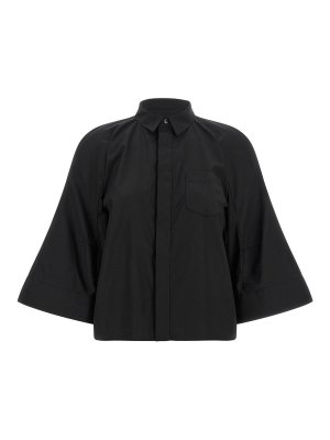 Sacai: camicie - Camicia in popeline a maniche larghe