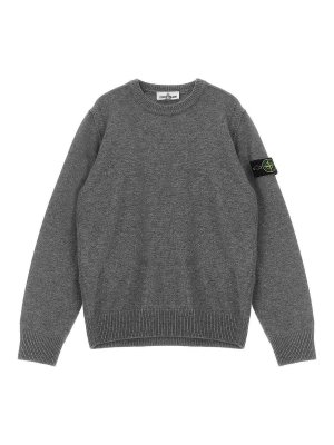 Stone Island Junior: crew necks - Badge Logo Sweater