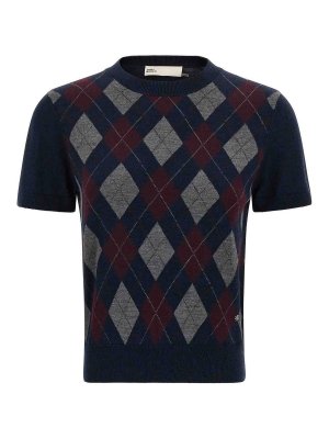 TORY BURCH: Strickpullover mit Rundhalsausschnitt - Rundhalspullover - Blau