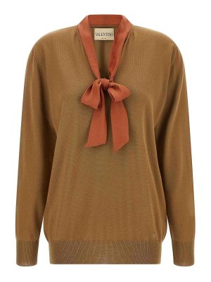VALENTINO GARAVANI: クルーネック - クルーネック - ブラウン